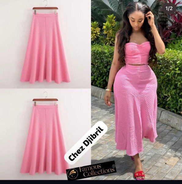 Jupe Midi Rose Élégante