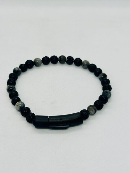 Bracelet en perles d'onyx