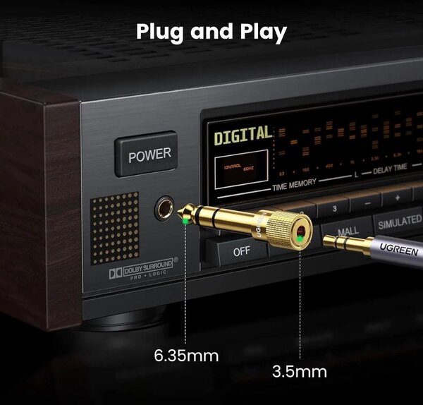 Adaptateur Audio 6.35mm à 3.5mm