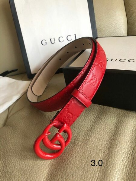 Designer leather belt