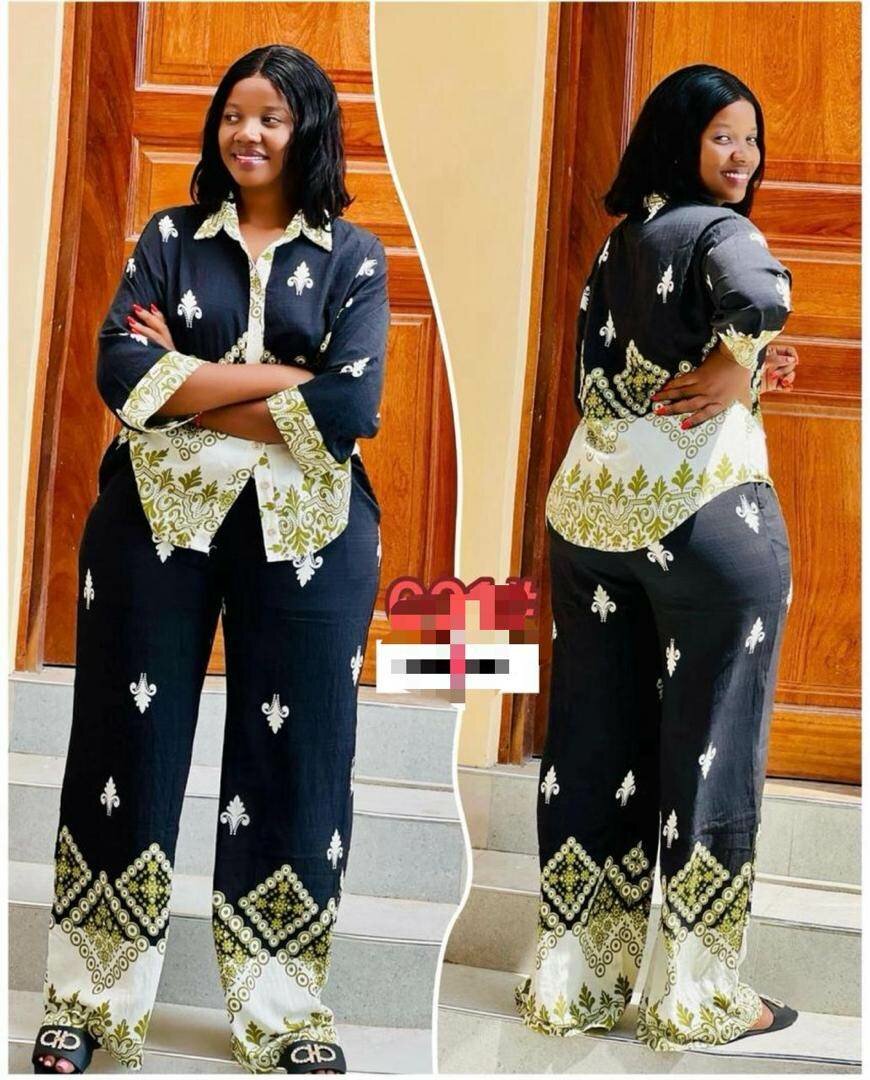 Ensemble élégant femme imprimé