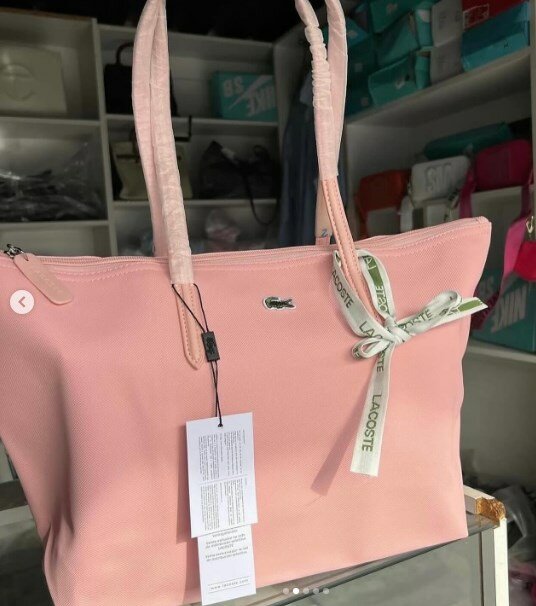 Lacoste shopper bag light pink