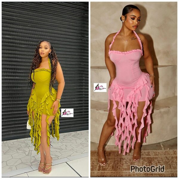 Robe élégante à volants