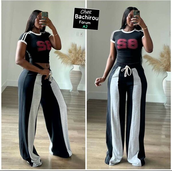 Tenue Décontractée Noir et Gris