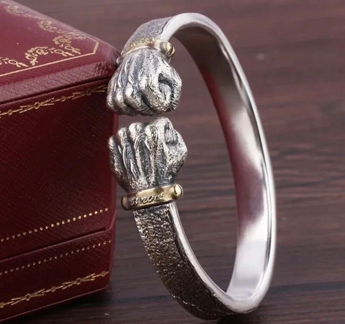 Bracelet homme griffes argent