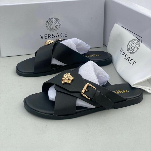 Versace High Quality Leather Slippers