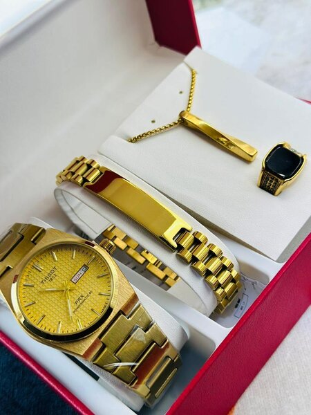 Montre bracelet chaîne plus bague