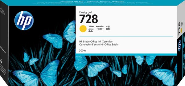 Cartouche HP 728 Jaune 300ml