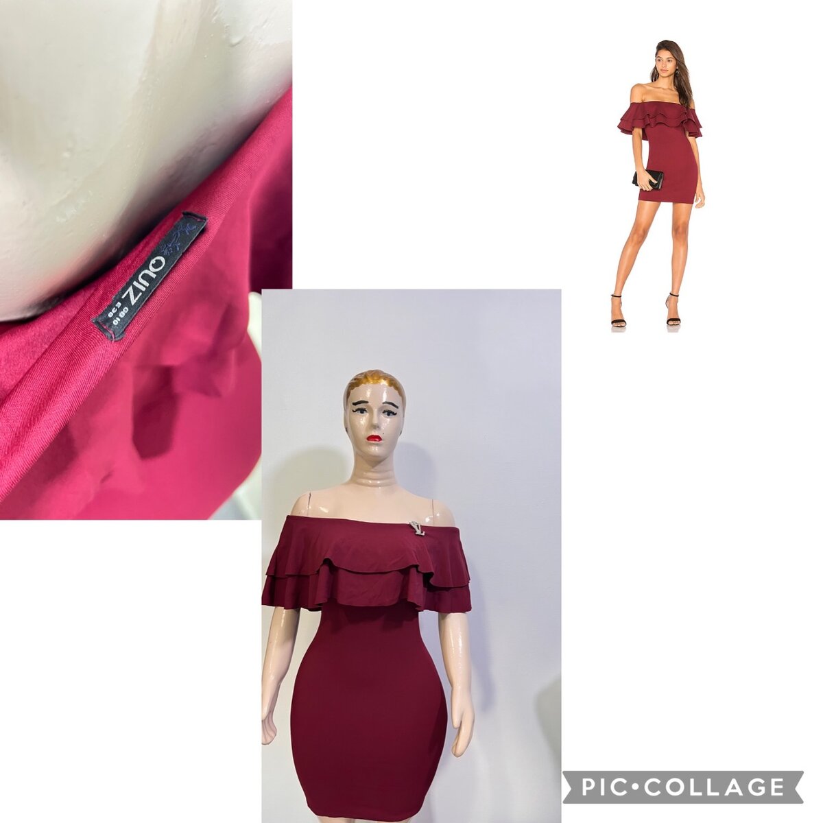 Robe rouge bordeaux