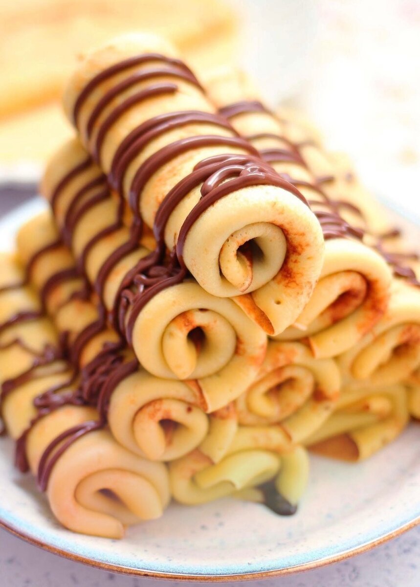 Crêpes roulées chocolat