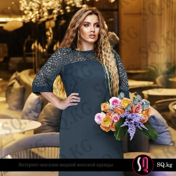 Элегантное миди-платье с кружевными акцентами