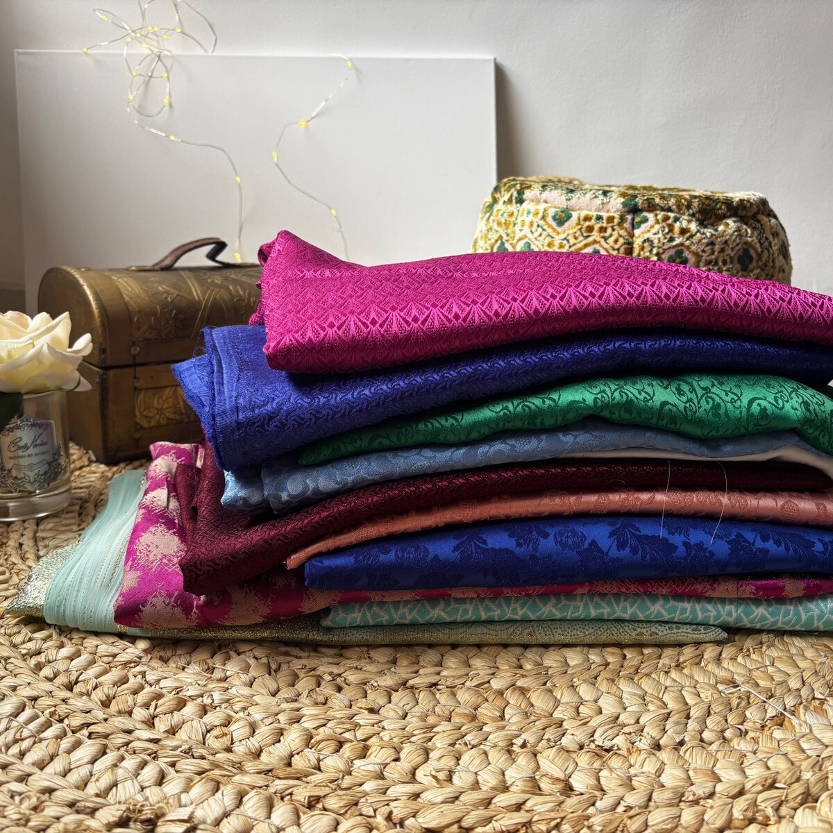 Luxueux tissu en soie