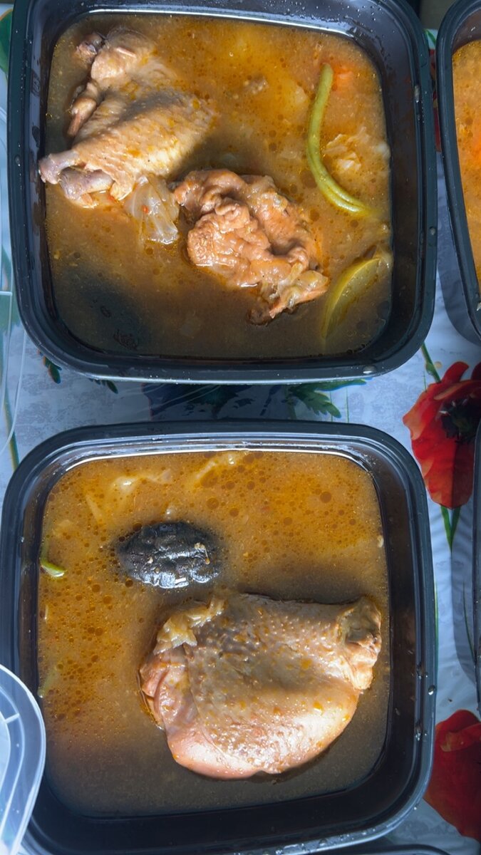 Sauce légumes au poulet +riz