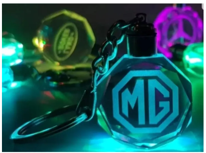 MG Keychain With Multi Color Light