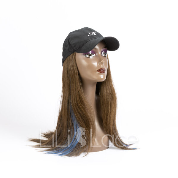 Casquette avec perruque longue