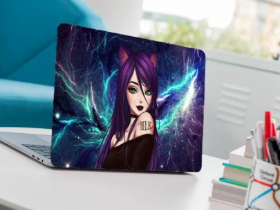 Art Girl Laptop Skin Vinyl Sticker Decal, 12 13 13.3 14 15 15.4 15.6 inch Laptop Skin Sticker Cover Art Decal Protector Fits All Laptops