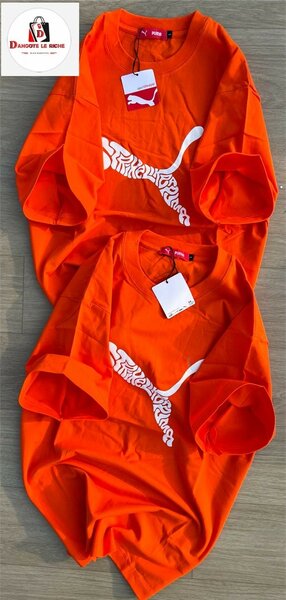 T-shirt orange en coton