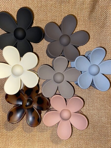 Pince à cheveux fleur colorée