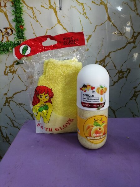 Gant de Bain Exfoliant Abricot