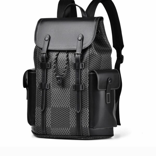 Quality leather strap backpack