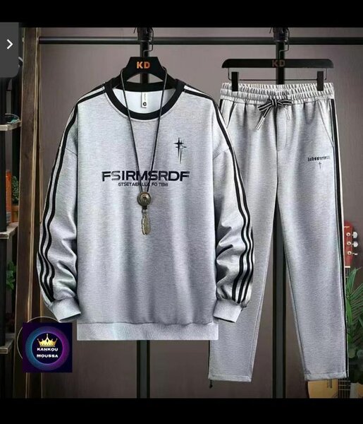 Costume de survêtement décontracté en coton