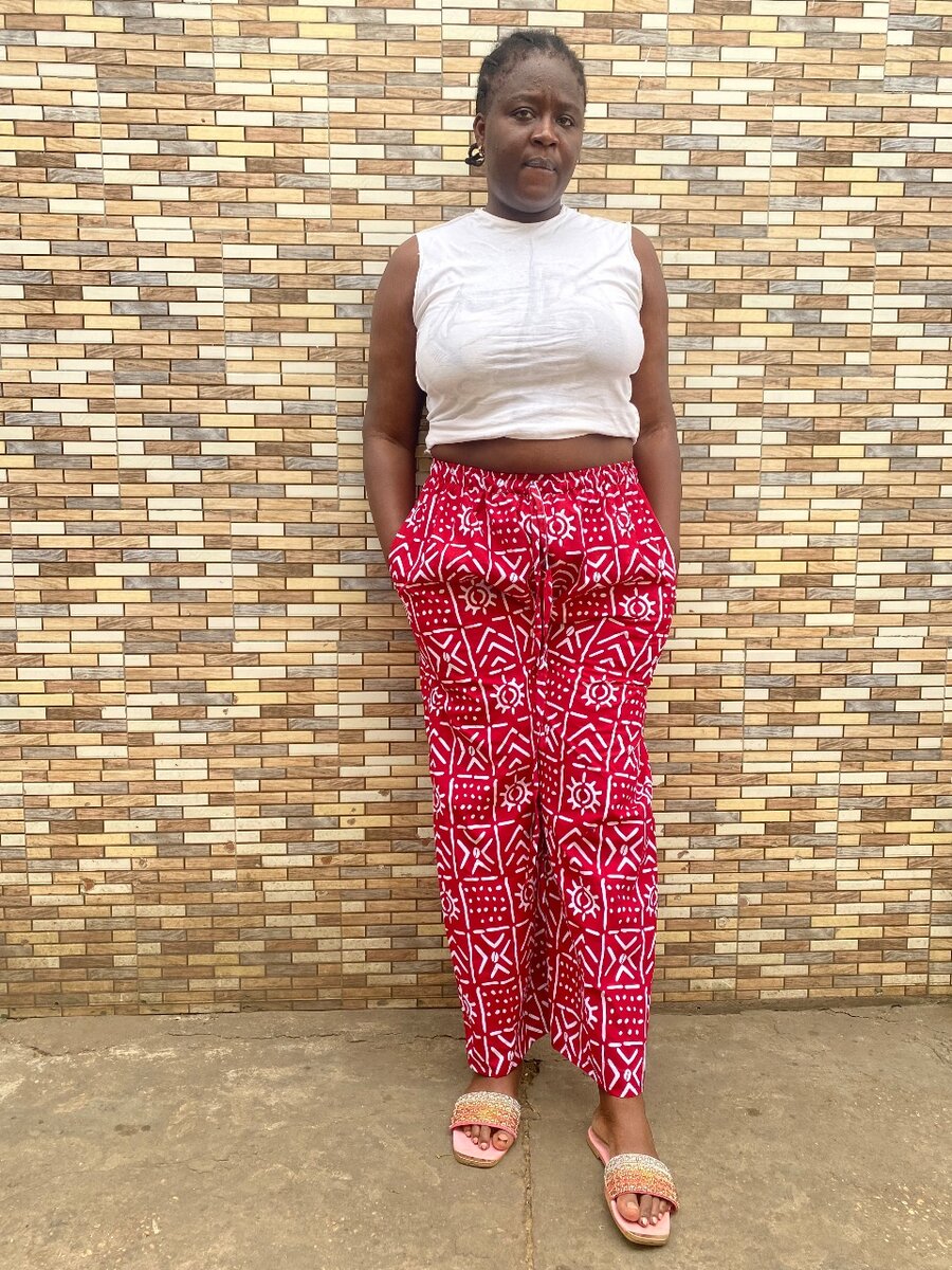 Pantalon ample imprimé femme