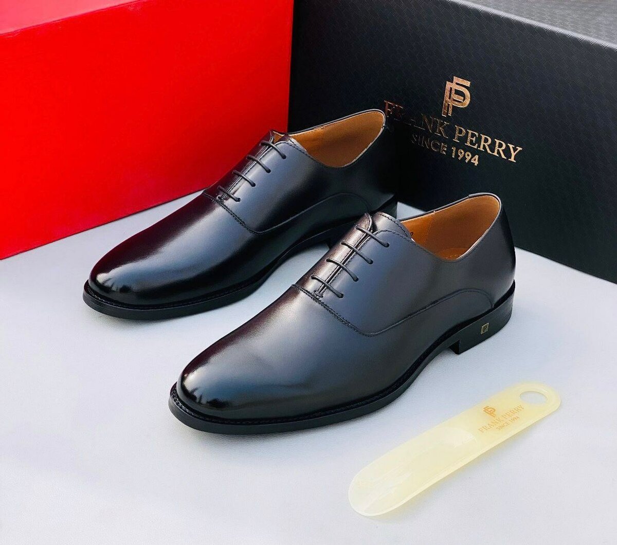Frank Perry Solid Leather Formal Shoes