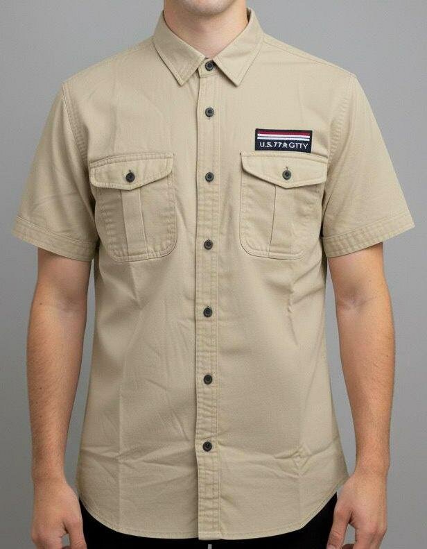 Chemise casual beige homme