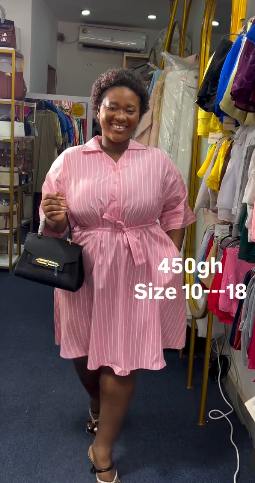 Women's Shirt Dress Pink