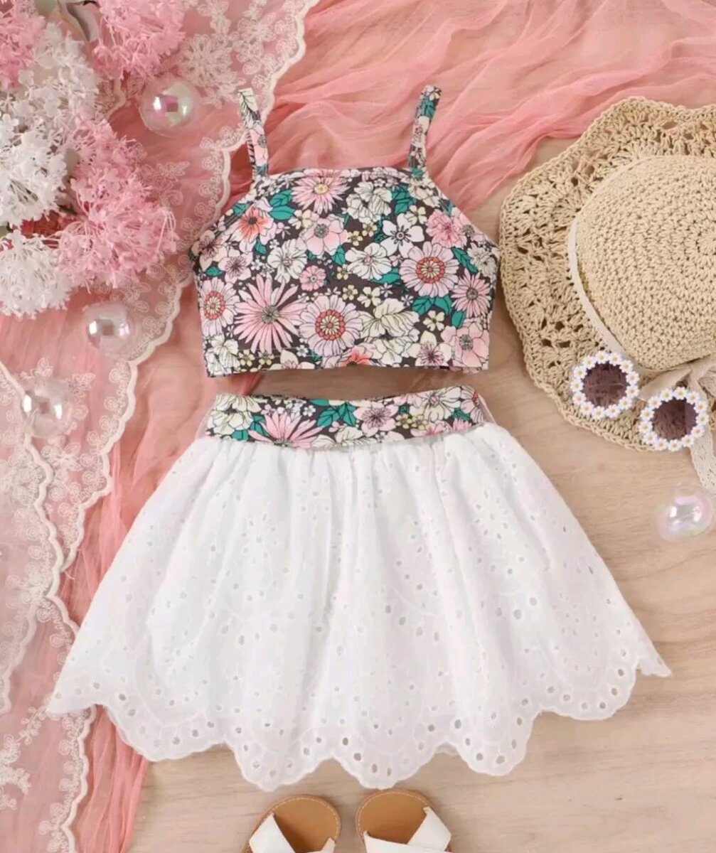 Ensemble floral pour filles