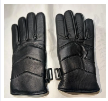 Black Leather Biker Gloves for Men Leather Motor bike winter gloves Black Leather warm winter gloves Motor bike gloves Black