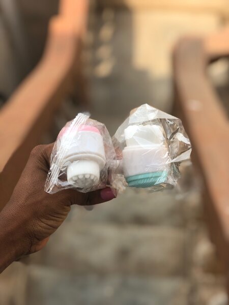 Face brush and silicone scrub