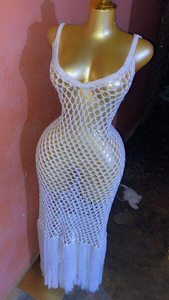 Robe en maille ajourée