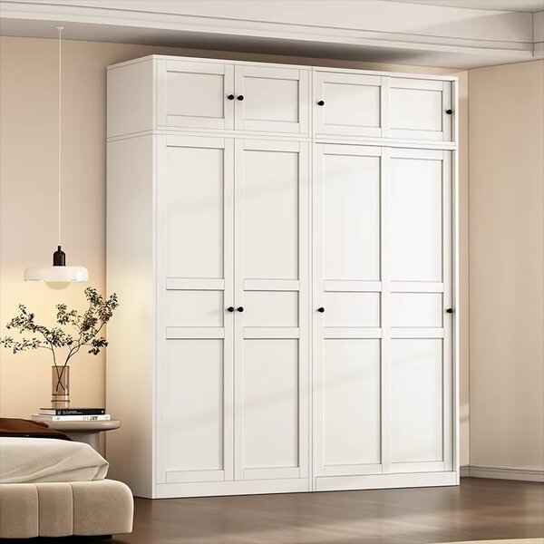 Armoire blanche moderne à portes coulissantes