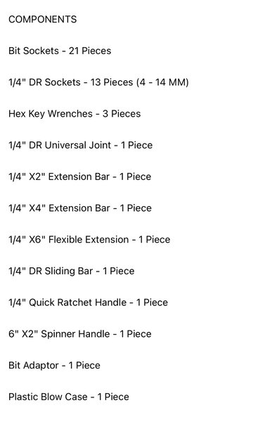46-piece Wrench socket toolset