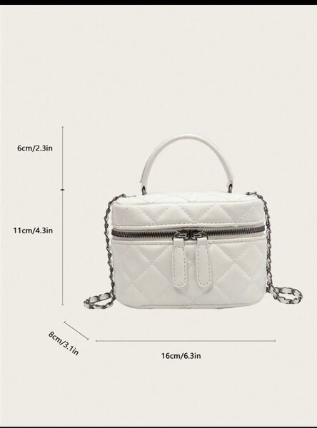 Sac Bandoulière Matelassé Blanc