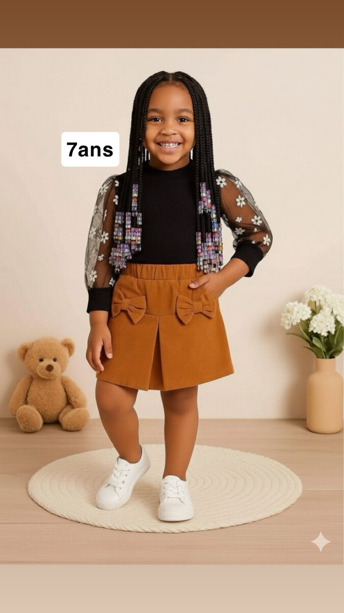 Robe évasée enfant 7 ans