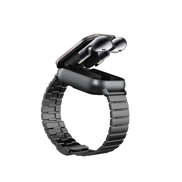 Montre Intelligente Bluetooth avec Écouteurs Intégrés