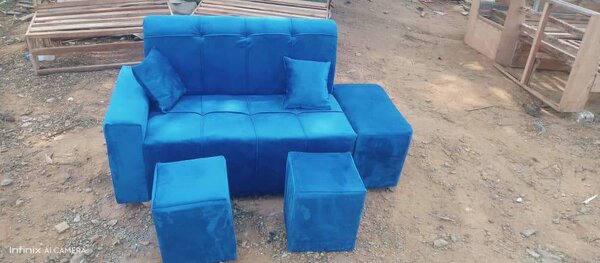 Canapé 2 Places avec Poufs