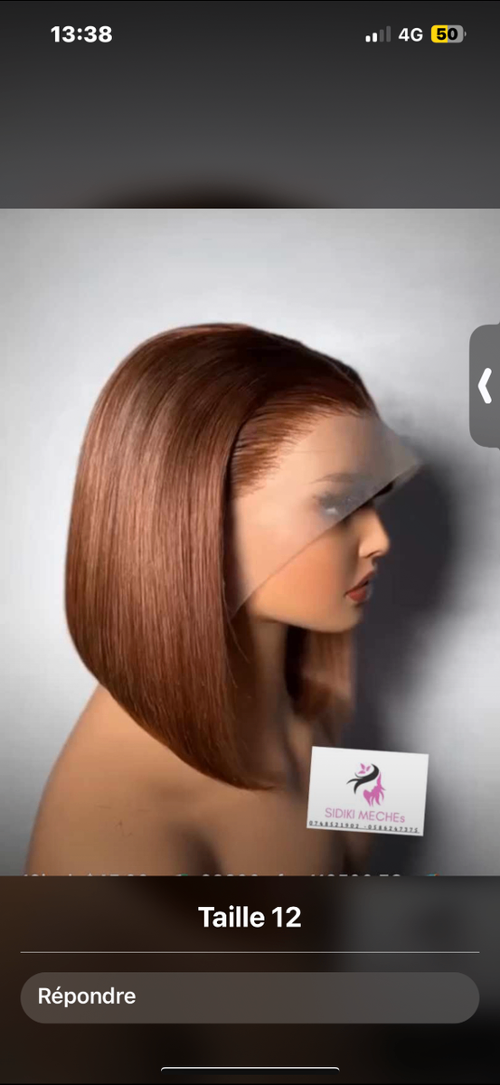 Perruque en frontal naturel