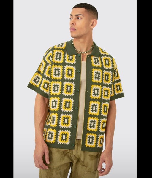 Chemise à motifs rétro homme