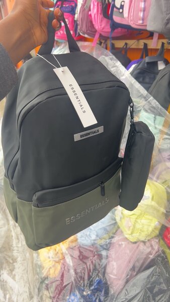 Essentials Black Backpack