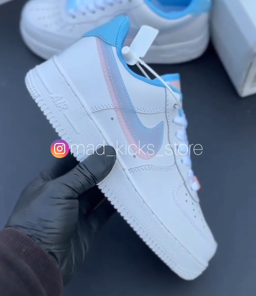 Blue white Nike sneakers