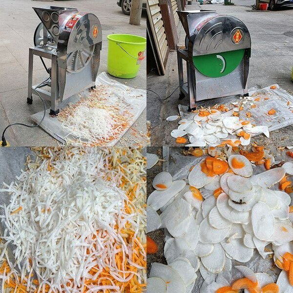500kg/h Manual and Electric Slicer & Shredder