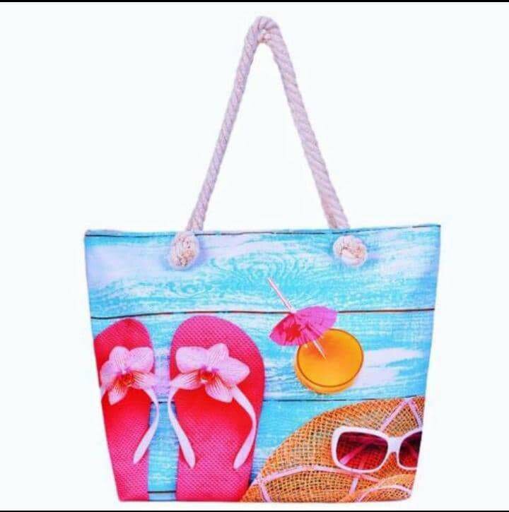 Beach side tote bag