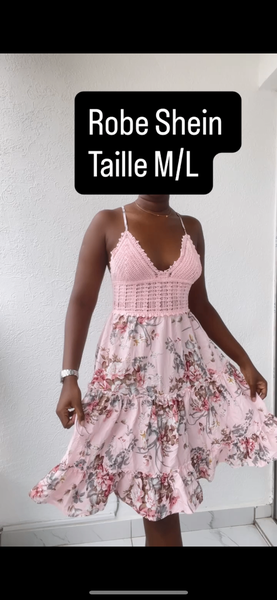 Robe Évasée Florale Shein