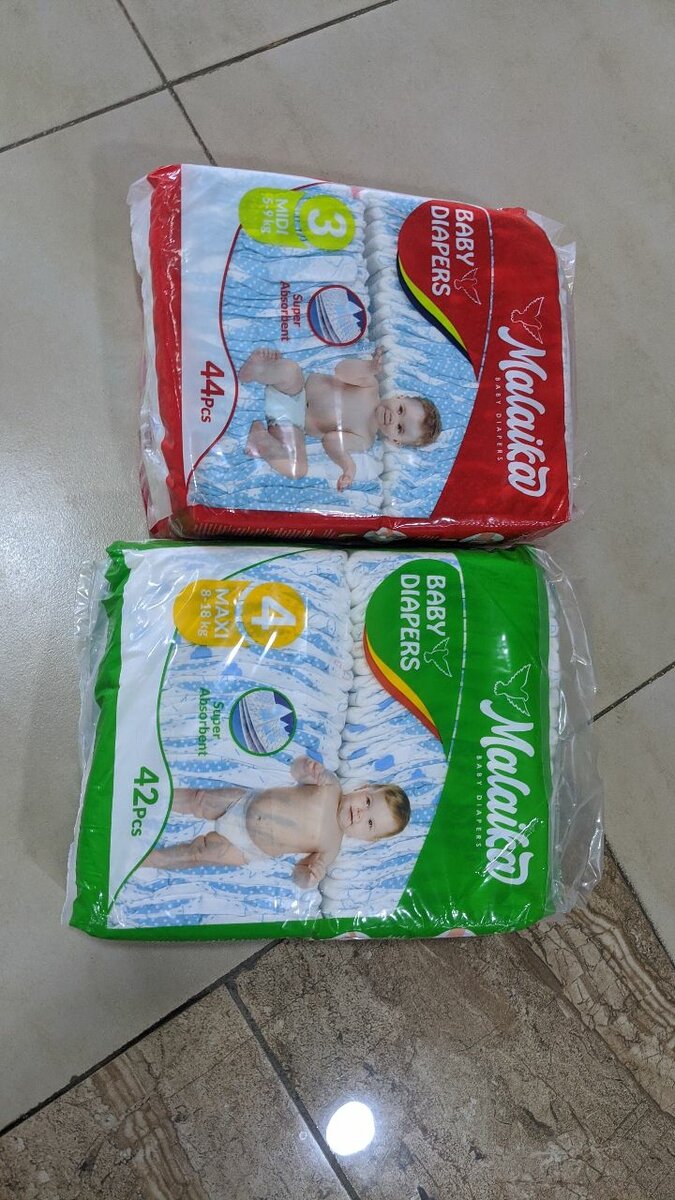 Malaika Daipers size 2, 3 , 4,..