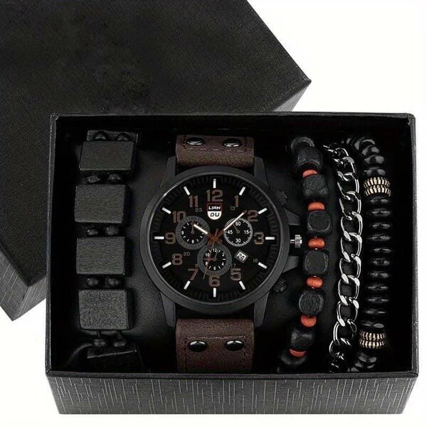 COFFRET MONTRE BRACELETS HOMME
