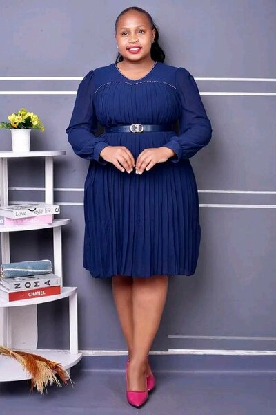 Beautiful and high quality women's dress blue