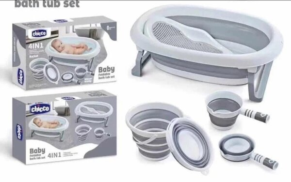 Baignoire bébé pliable 4-en-1